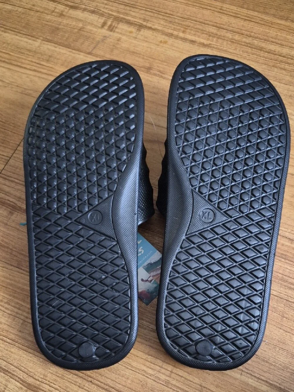 Coastal Kicks Black Men's Slide Sandals - XL
